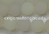 CAG6681 15 inches 10mm round white pilates agate beads