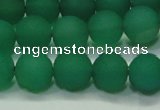 CAG6730 15 inches 8mm round green pilates agate beads