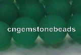 CAG6733 15 inches 14mm round green pilates agate beads