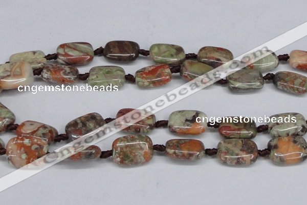 CAG7032 15.5 inches 18*25mm rectangle ocean agate gemstone beads