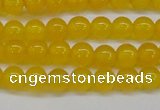 CAG7101 15.5 inches 6mm round yellow agate gemstone beads
