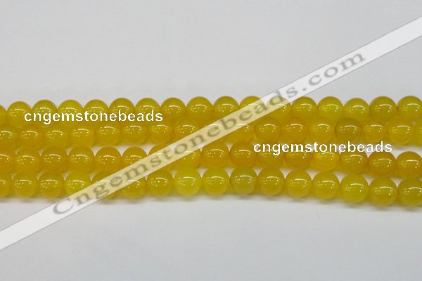 CAG7105 15.5 inches 14mm round yellow agate gemstone beads