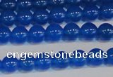 CAG7159 15.5 inches 6mm round blue agate gemstone beads