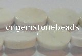 CAG7237 15.5 inches 15*20mm oval white agate gemstone beads