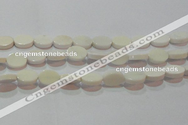 CAG7237 15.5 inches 15*20mm oval white agate gemstone beads