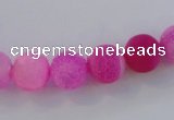 CAG7507 15.5 inches 14mm round frosted agate beads wholesale