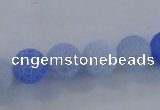 CAG7531 15.5 inches 14mm round frosted agate beads wholesale