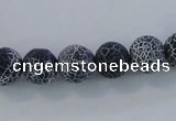 CAG7560 15.5 inches 8mm round frosted agate beads wholesale