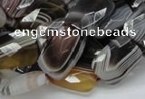 CAG760 15.5 inches 14*18mm faceted rectangle botswana agate beads