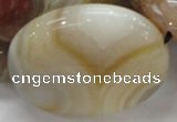 CAG786 15.5 inches 38*48mm oval yellow agate gemstone beads