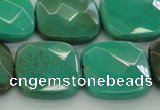 CAG7917 15.5 inches 25*25mm faceted square grass agate beads
