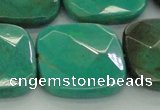 CAG7919 15.5 inches 35*35mm faceted square grass agate beads