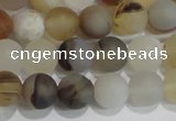 CAG8011 15.5 inches 6mm round matte Montana agate gemstone beads