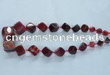 CAG8522 15.5 inches 9*10mm - 23*24mm cube dragon veins agate beads