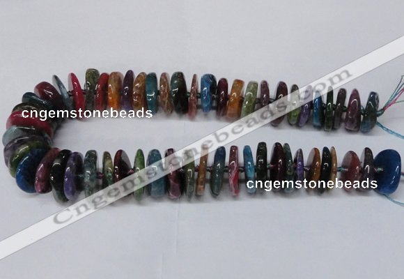 CAG8565 6*22mm - 10*26mm tyre dragon veins agate beads wholesale