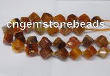 CAG8572 15.5 inches 15*16mm - 17*18mm cube dragon veins agate beads