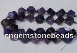 CAG8573 15.5 inches 15*16mm - 17*18mm cube dragon veins agate beads