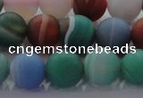 CAG8732 15.5 inches 10mm round matte madagascar agate beads
