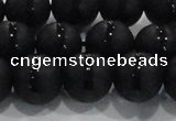 CAG8735 15.5 inches 14mm round matte tibetan agate gemstone beads