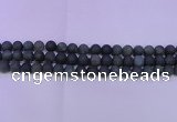 CAG8881 15.5 inches 6mm round matte moss agate beads