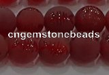 CAG8907 15.5 inches 6mm round matte red agate beads wholesale