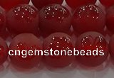 CAG8914 15.5 inches 8mm round matte red agate beads wholesale