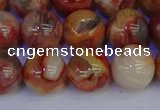 CAG9104 15.5 inches 12mm round red crazy lace agate beads