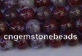 CAG9122 15.5 inches 8mm round red lightning agate beads