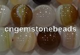 CAG9159 15.5 inches 14mm round line agate beads wholesale