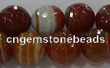 CAG9233 15.5 inches 12mm faceted round line agate beads wholesale