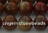 CAG9394 15.5 inches 12mm round red moss agate beads wholesale