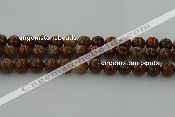 CAG9394 15.5 inches 12mm round red moss agate beads wholesale