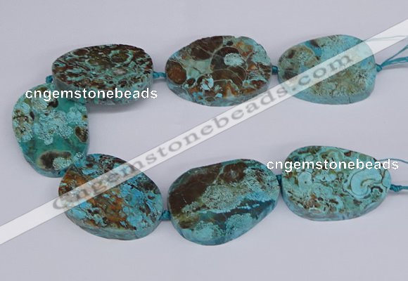 CAG9413 15.5 inches 40*50mm - 42*55mm freeform ocean agate beads