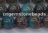 CAG9474 15.5 inches 10mm round blue crazy lace agate beads