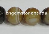 CAG951 16 inches 20mm faceted round madagascar agate gemstone beads