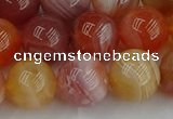 CAG9564 15.5 inches 12mm round red botswana agate gemstone beads