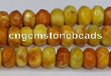 CAG9586 15.5 inches 5*8mm faceted rondelle crazy lace agate beads