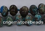 CAG9606 15.5 inches 10*14mm rondelle ocean agate gemstone beads