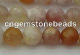 CAG9720 15.5 inches 8mm faceted round colorful agate beads wholesale
