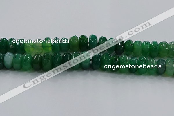 CAG9769 15.5 inches 8*16mm faceted rondelle agate gemstone beads
