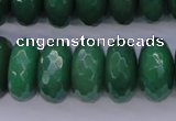 CAJ20 15.5 inches 10*20mm faceted rondelle green aventurine beads