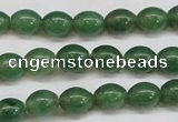 CAJ643 15.5 inches 8*10mm rice green aventurine beads
