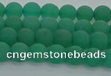 CAJ711 15.5 inches 6mm round matte green aventurine beads
