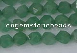 CAJ731 15.5 inches 6mm faceted nuggets green aventurine beads