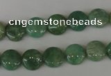 CAM1015 15.5 inches 10mm flat round natural Russian amazonite beads
