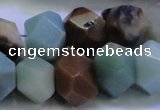 CAM1138 12*16mm - 13*18mm faceted nuggets amazonite gemstone beads