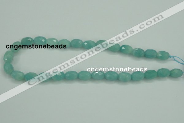 CAM140 15.5 inches 10*14mm faceted drum amazonite gemstone beads