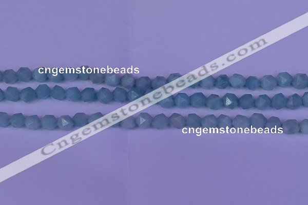 CAM1417 15.5 inches 8mm faceted nuggets Chinese amazonite beads