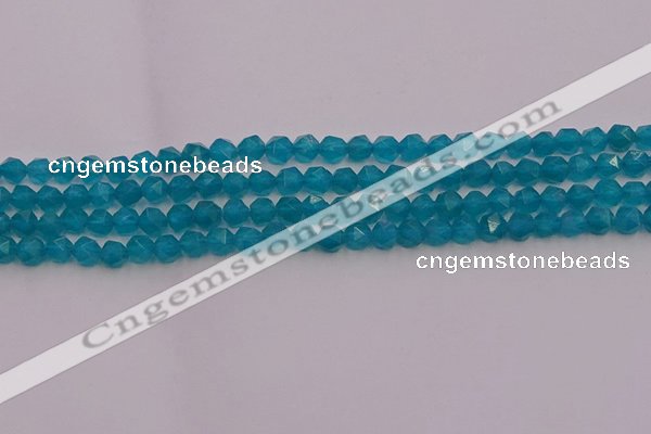 CAM1431 15.5 inches 6mm faceted nuggets dyed amazonite gemstone beads