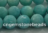 CAM1524 15.5 inches 12mm faceted round natural peru amazonite beads